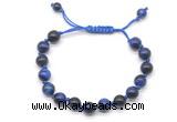 CGB8733 8mm,10mm round blue tiger eye adjustable macrame bracelets