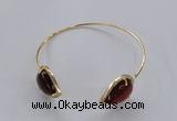 CGB875 15*20mm flat teardrop agate gemstone bangles wholesale