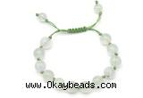 CGB8762 8mm,10mm round prehnite adjustable macrame bracelets