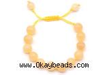 CGB8766 8mm,10mm round honey jade adjustable macrame bracelets