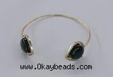 CGB877 15*20mm flat teardrop agate gemstone bangles wholesale