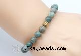 CGB8847 8mm, 10mm African turquoise & drum hematite power beads bracelets