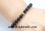 CGB8851 8mm, 10mm golden obsidian & drum hematite power beads bracelets