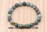 CGB8877 8mm, 10mm African turquoise, drum & rondelle hematite beaded bracelets