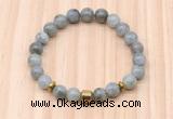 CGB8879 8mm, 10mm labradorite, drum & rondelle hematite beaded bracelets