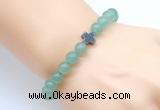 CGB8893 8mm, 10mm green aventurine & cross hematite power beads bracelets