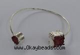 CGB890 12mm - 14*15mm freeform druzy agate gemstone bangles