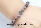 CGB8906 8mm, 10mm rhodonite & cross hematite power beads bracelets