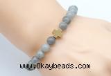 CGB8909 8mm, 10mm labradorite & cross hematite power beads bracelets