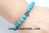 CGB8916 8mm, 10mm turquoise & cross hematite power beads bracelets