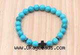 CGB8946 8mm, 10mm turquoise, cross & rondelle hematite beaded bracelets