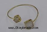 CGB895 12mm - 14*15mm freeform druzy agate gemstone bangles