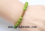 CGB8963 8mm, 10mm green sea sediment jasper & rondelle hematite beaded bracelets