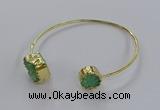 CGB899 12mm - 14*15mm freeform druzy agate gemstone bangles