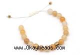 CGB9025 8mm, 10mm yellow aventurine & drum hematite adjustable bracelets