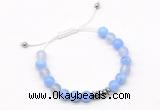 CGB9101 8mm, 10mm blue agate & rondelle hematite adjustable bracelets