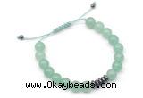 CGB9103 8mm, 10mm green aventurine & rondelle hematite adjustable bracelets