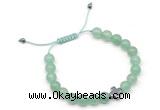 CGB9143 8mm, 10mm green aventurine & cross hematite adjustable bracelets