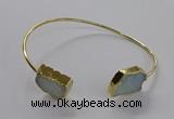 CGB918 13*18mm - 15*20mm freeform druzy agate gemstone bangles