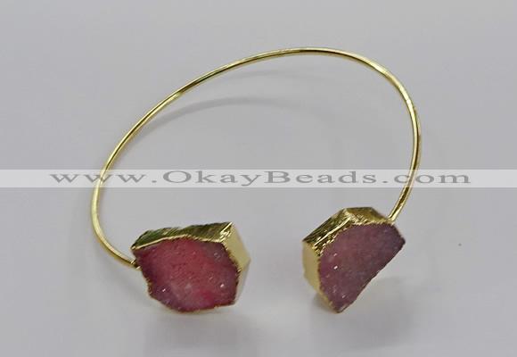 CGB920 13*18mm - 15*20mm freeform druzy agate gemstone bangles