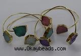 CGB925 13*18mm - 15*20mm freeform druzy agate gemstone bangles