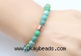 CGB9267 8mm, 10mm grass agate & drum hematite power beads bracelets