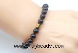 CGB9291 8mm, 10mm garnet & drum hematite power beads bracelets