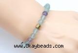 CGB9304 8mm, 10mm matte fluorite & drum hematite power beads bracelets