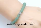 CGB9308 8mm, 10mm matte green aventurine & drum hematite power beads bracelets