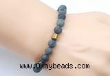 CGB9335 8mm, 10mm matte kambaba jasper & drum hematite power beads bracelets