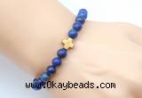 CGB9357 8mm, 10mm lapis lazuli & cross hematite power beads bracelets