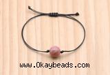 CGB9922 Fashion 12mm pink wooden jasper adjustable bracelet jewelry