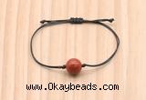 CGB9923 Fashion 12mm red jasper adjustable bracelet jewelry