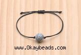 CGB9931 Fashion 12mm grey picture jasper adjustable bracelet jewelry