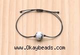 CGB9933 Fashion 12mm black & white jasper adjustable bracelet jewelry