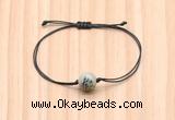 CGB9939 Fashion 12mm greeting pine jasper adjustable bracelet jewelry