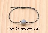 CGB9954 Fashion 12mm grey banded agate adjustable bracelet jewelry