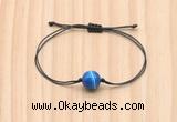 CGB9958 Fashion 12mm blue banded agate adjustable bracelet jewelry