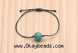 CGB9959 Fashion 12mm green banded agate adjustable bracelet jewelry