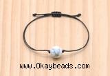 CGB9975 Fashion 12mm white howlite adjustable bracelet jewelry