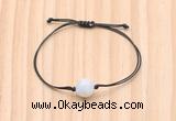 CGB9987 Fashion 12mm white moonstone adjustable bracelet jewelry