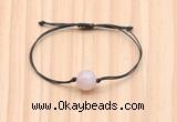 CGB9991 Fashion 12mm rose quartz adjustable bracelet jewelry