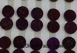 CGC133 18mm flat round druzy quartz cabochons wholesale