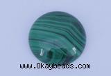 CGC15 20pcs 4mm flat round natural malachite gemstone cabochons