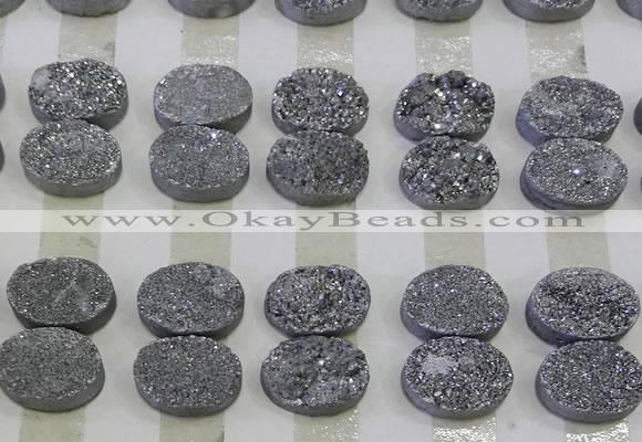 CGC195 15*20mm oval druzy quartz cabochons wholesale