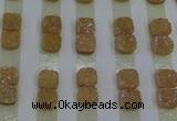 CGC215 10*10mm square druzy quartz cabochons wholesale