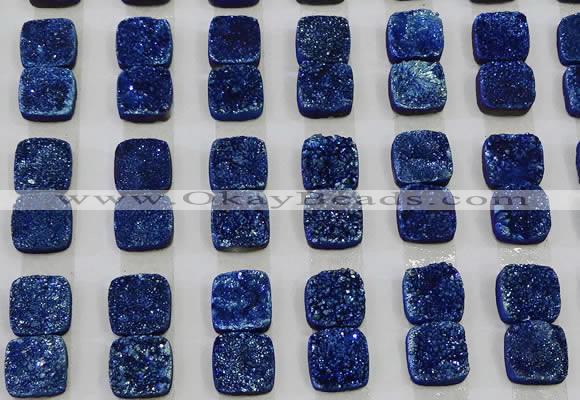 CGC229 12*12mm square druzy quartz cabochons wholesale