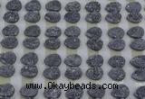 CGC243 12*16mm flat teardrop druzy quartz cabochons wholesale