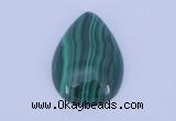 CGC30 2pcs 13*18mm flat teardrop natural malachite gemstone cabochons