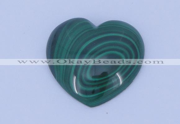 CGC36 2pcs 18*18mm heart natural malachite gemstone cabochons